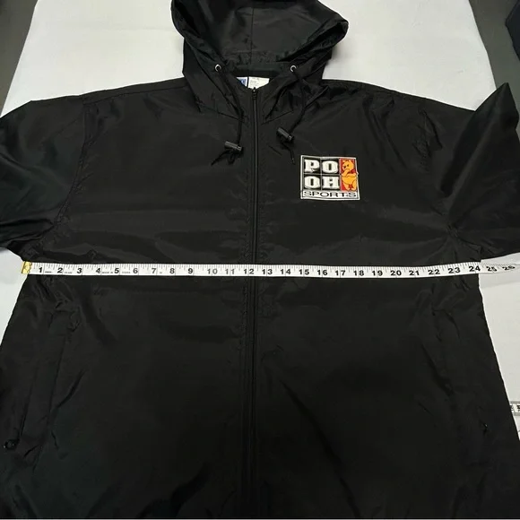 Vintage Disney Winnie the Pooh Adult Windbreaker Rain Jacket Sz M Hood Zip Y2k - Picture 10 of 15